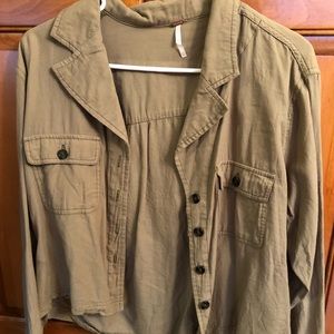 Free People Cropped Shacket